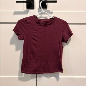Women's Burgundy Baby Tee
